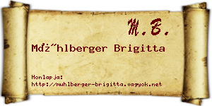 Mühlberger Brigitta névjegykártya